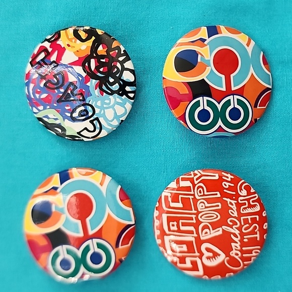 EUC Coach Poppy Collection Limited Edition Buttons - Picture 1 of 5